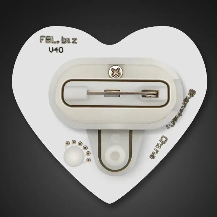 Color Changing Heart Shaped Lapel Pin — view 2