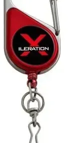 Color Chrome Carabiner ID Badge Reel (“J” Hook & Split Ring) — view 5
