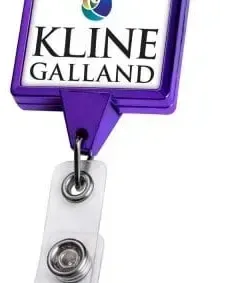 Custom Chrome Jumbo Square Badge Reel — view 2