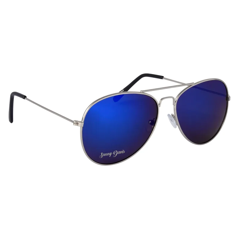 Color Mirrored Aviator Sunglasses — view 6
