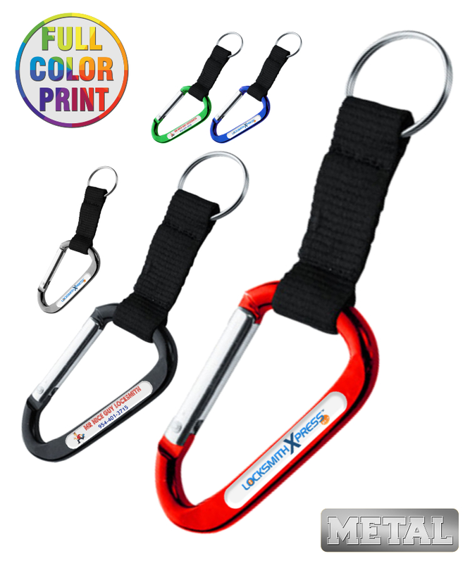 Colorful Carabiner Keychain with Strap