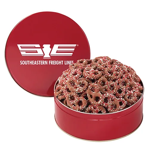 Colorful Corporate Chocolate Pretzel Tin — view 10