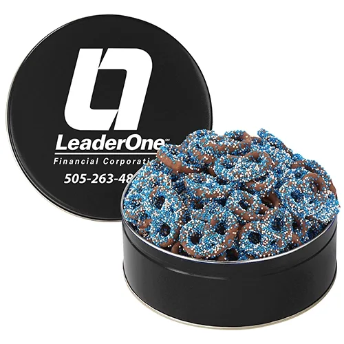Colorful Corporate Chocolate Pretzel Tin — view 13