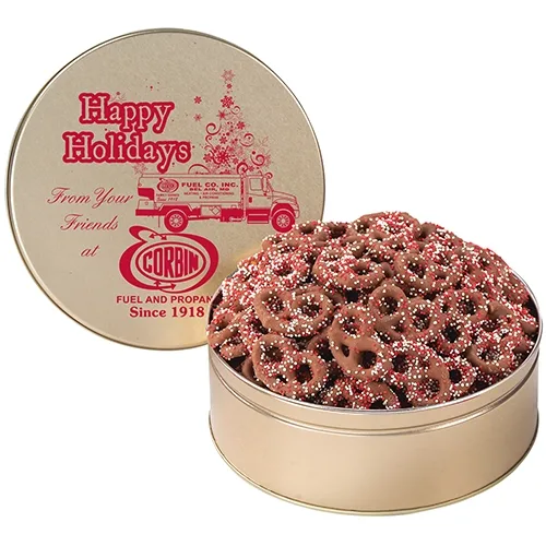 Colorful Corporate Chocolate Pretzel Tin — view 15