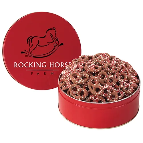Colorful Corporate Chocolate Pretzel Tin — view 16