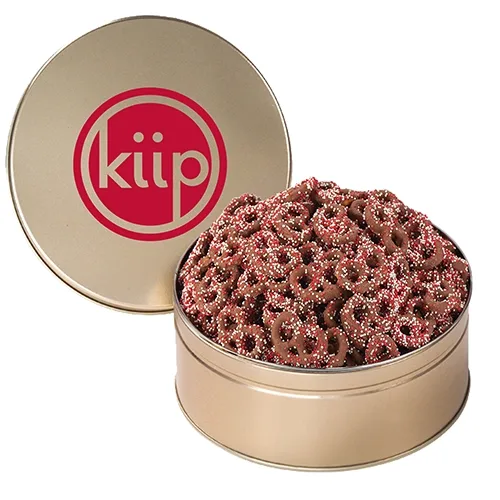 Colorful Corporate Chocolate Pretzel Tin — view 21
