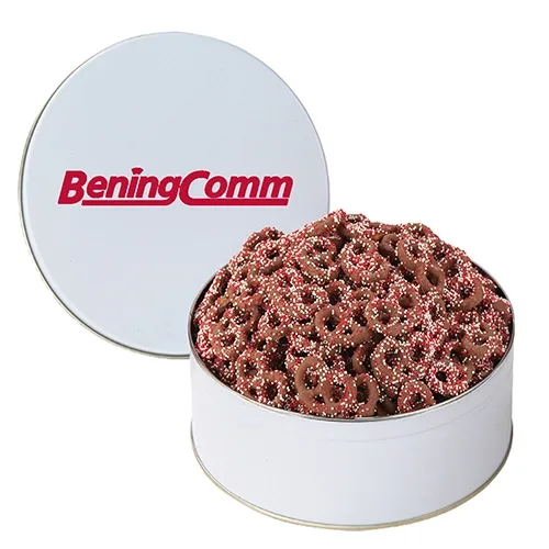 Colorful Corporate Chocolate Pretzel Tin — view 24