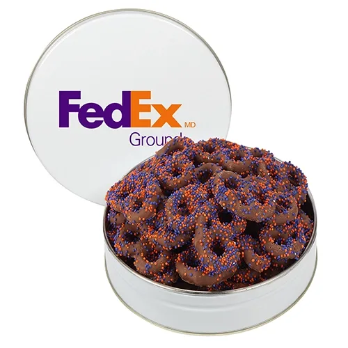 Colorful Corporate Chocolate Pretzel Tin — view 6