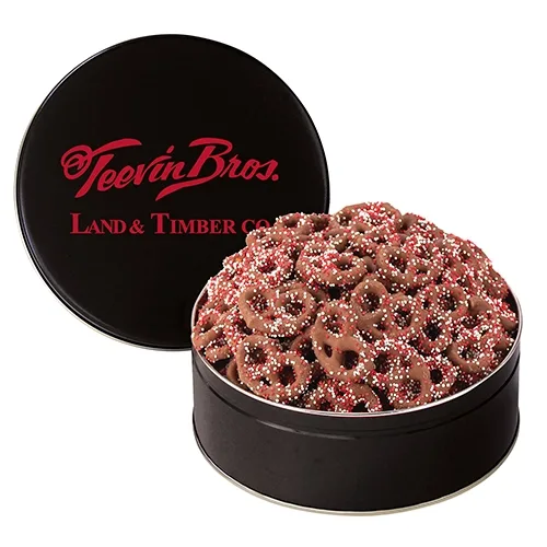 Colorful Corporate Chocolate Pretzel Tin — view 7