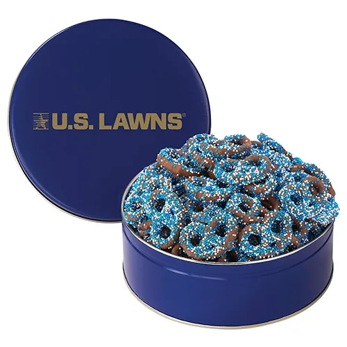 Colorful Corporate Chocolate Pretzel Tin — view 8
