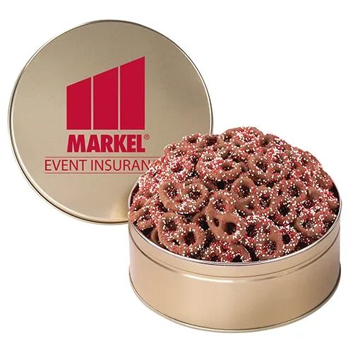 Colorful Corporate Chocolate Pretzel Tin — view 9