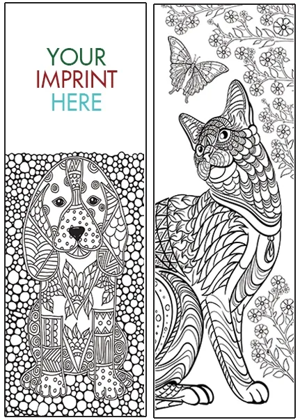 Personalized Coloring Bookmark - Animals