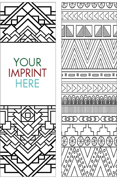 Coloring Bookmark - Patterns