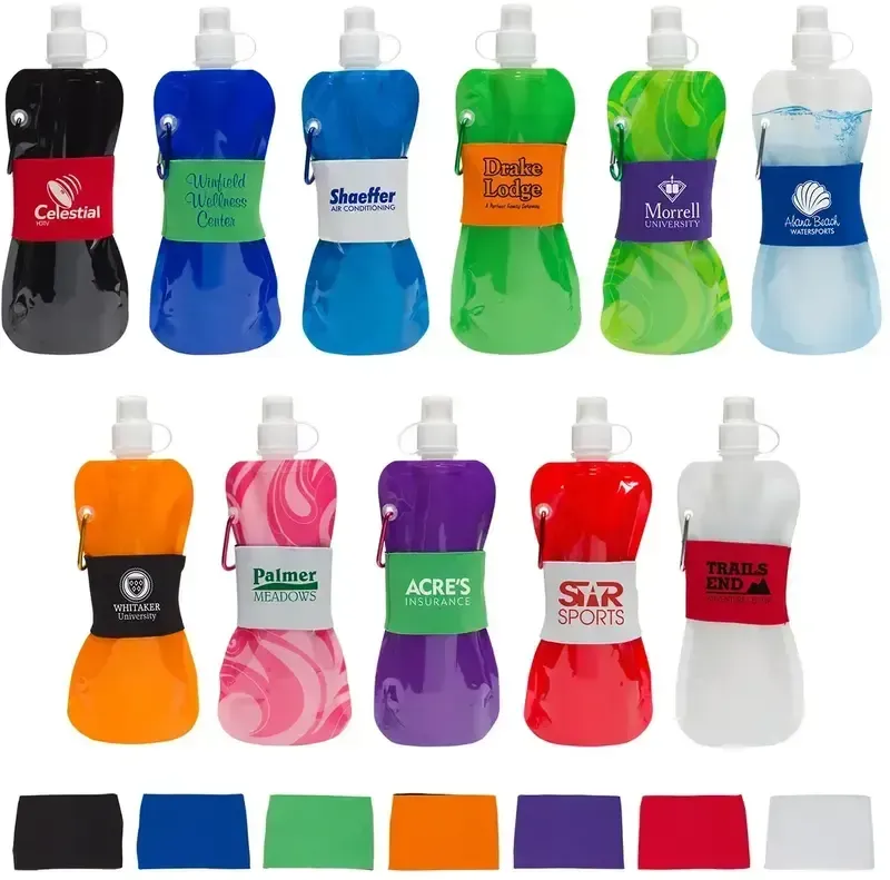 Personalized Comfort Grip Flex Water Bottle 16 oz - with Neoprene Waist Sleeve