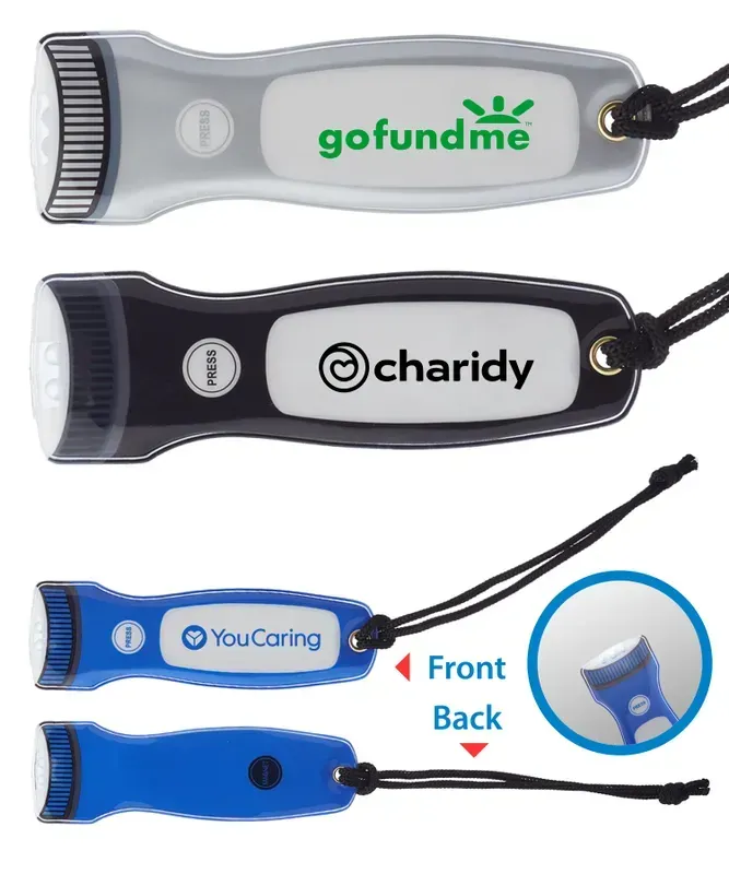 Compact LED Wrist Strap Flashlight - Single Color Print