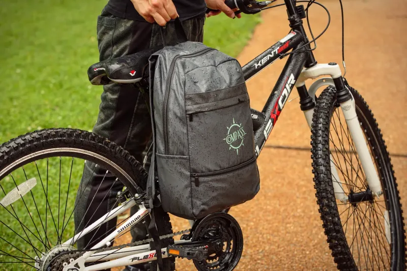 Branded Polyester Compass Backpack — view 2