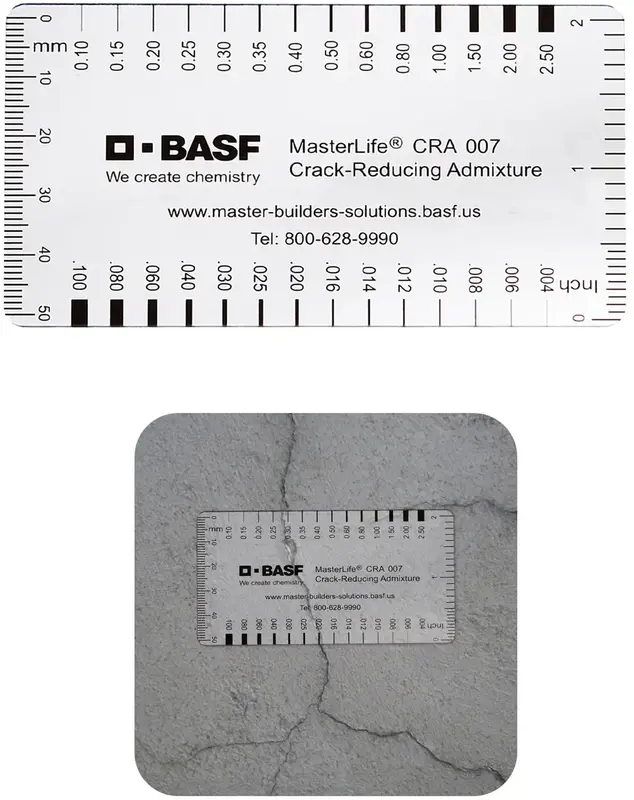 Custom Concrete Crack Ruler with Logo