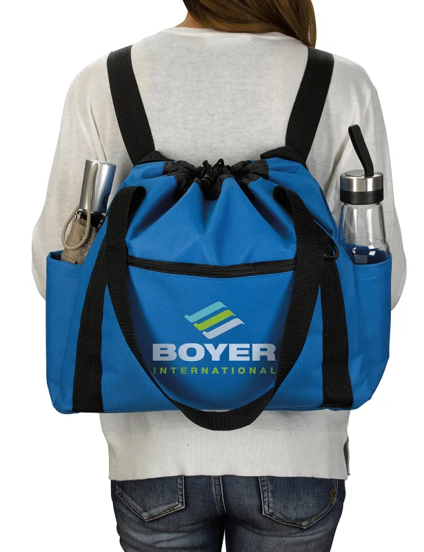 Custom Convertible Cinch Tote-Pack — view 4