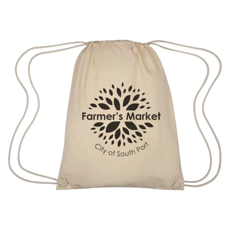 Cooper Cotton Drawstring Bag — view 4