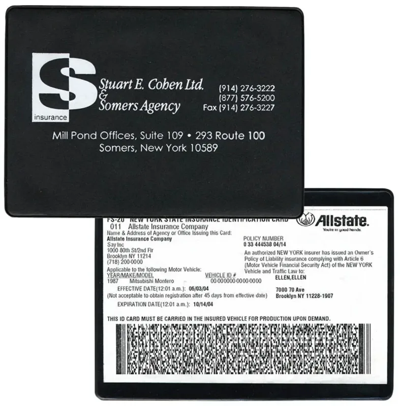 Custom Vinyl Insurance Card Holder - Long Side Opening — view 10