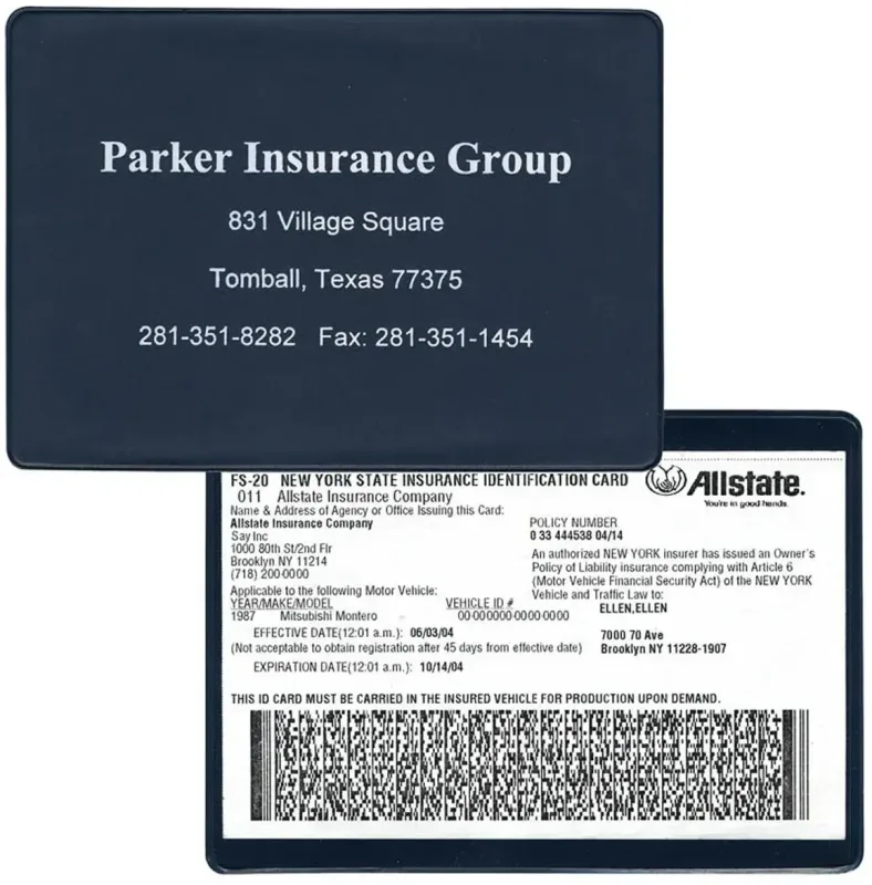 Custom Vinyl Insurance Card Holder - Long Side Opening — view 13