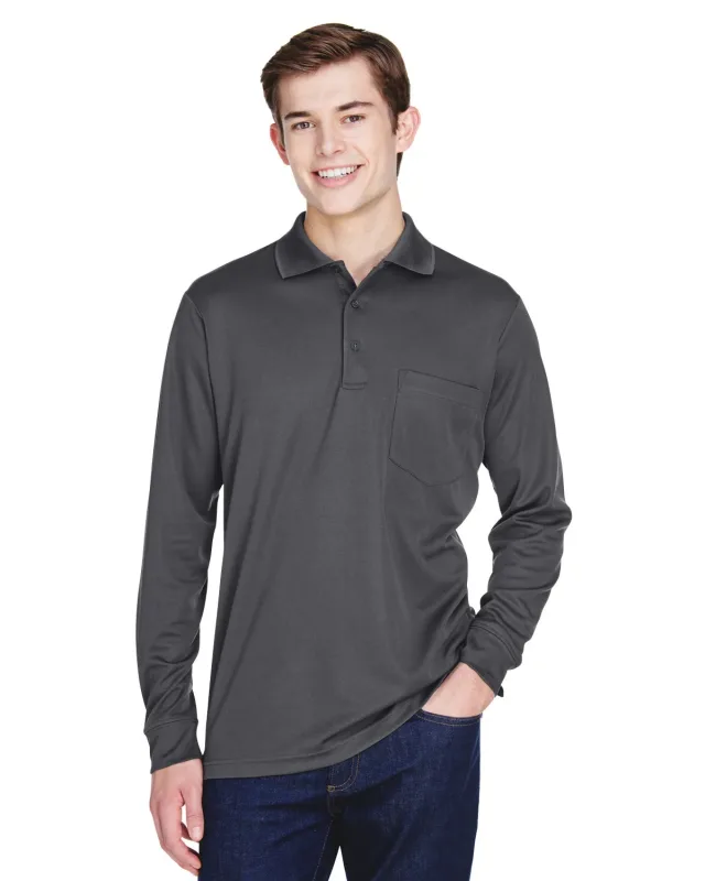 CORE365 Adult Pinnacle Performance Long-Sleeve Piqué Polo with Pocket — view 11