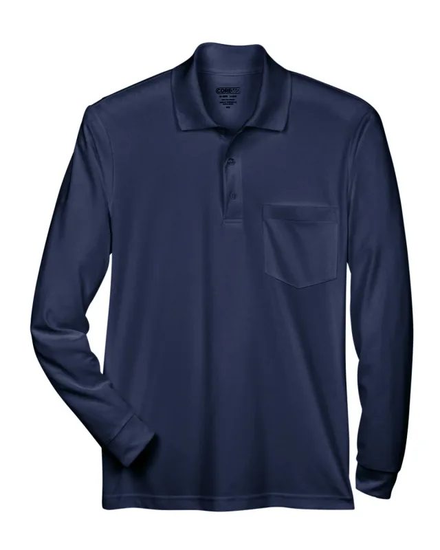 CORE365 Adult Pinnacle Performance Long-Sleeve Piqué Polo with Pocket — view 24