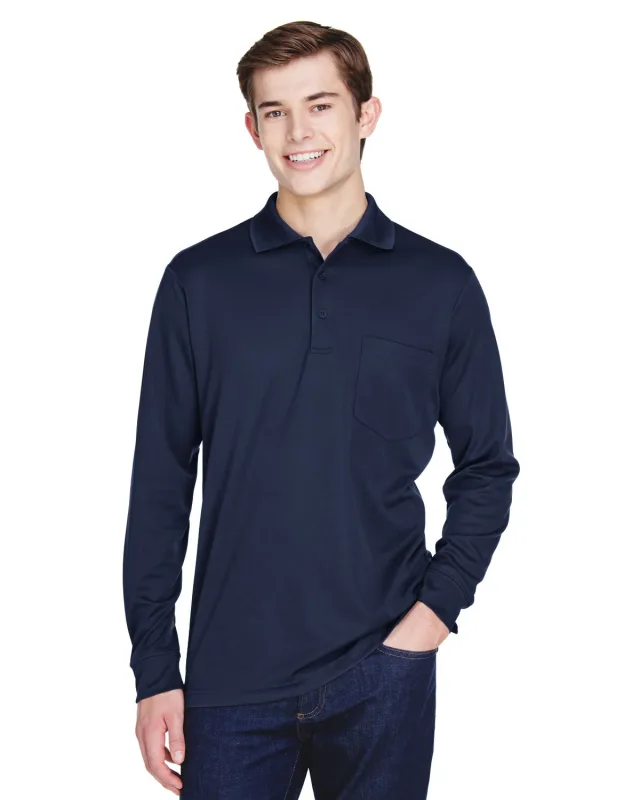 CORE365 Adult Pinnacle Performance Long-Sleeve Piqué Polo with Pocket — view 25