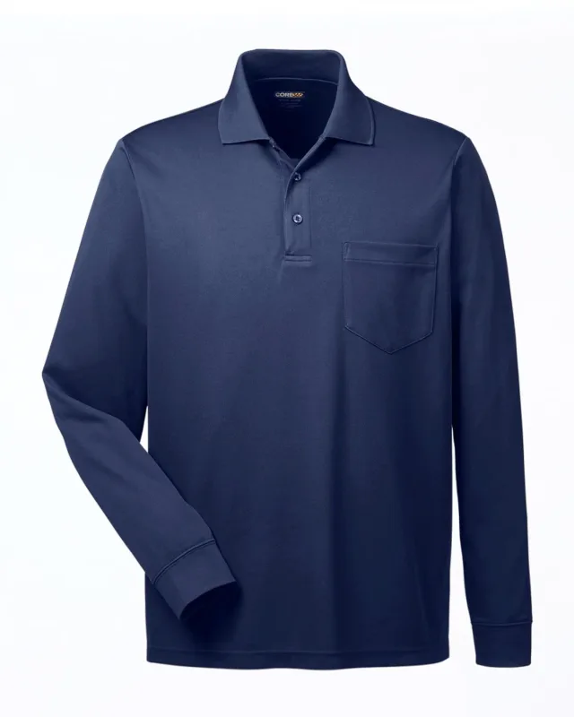 CORE365 Adult Pinnacle Performance Long-Sleeve Piqué Polo with Pocket — view 26