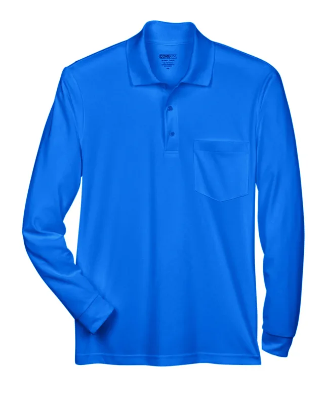 CORE365 Adult Pinnacle Performance Long-Sleeve Piqué Polo with Pocket — view 3