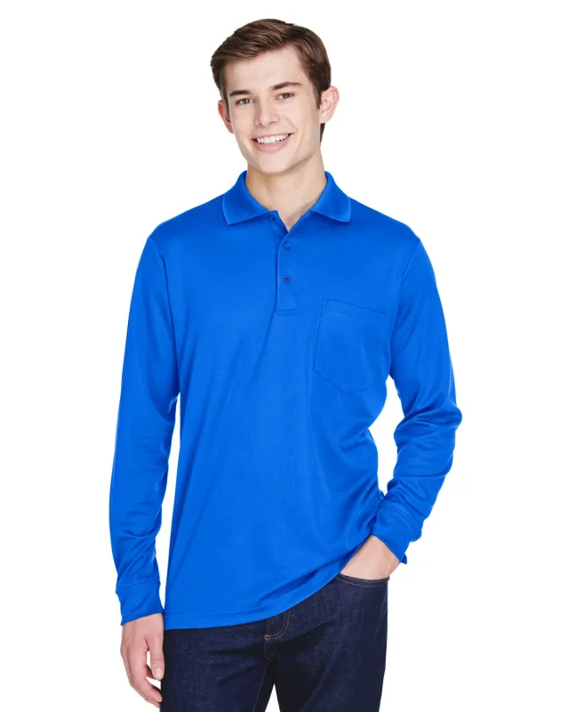 CORE365 Adult Pinnacle Performance Long-Sleeve Piqué Polo with Pocket — view 4