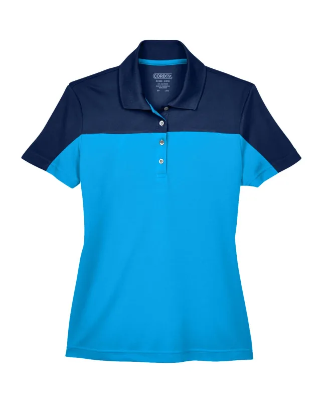 CORE365 Ladies' Balance Colorblock Performance Piqué Polo — view 10