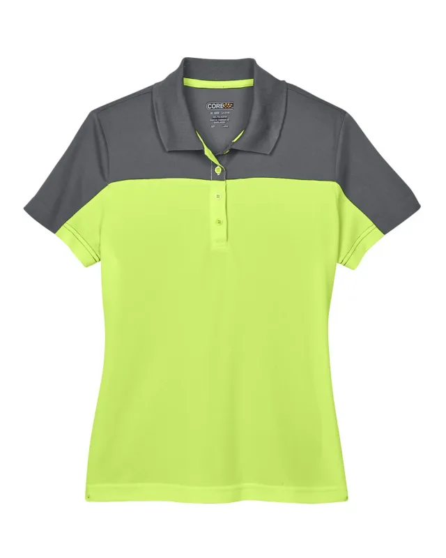 CORE365 Ladies' Balance Colorblock Performance Piqué Polo — view 16