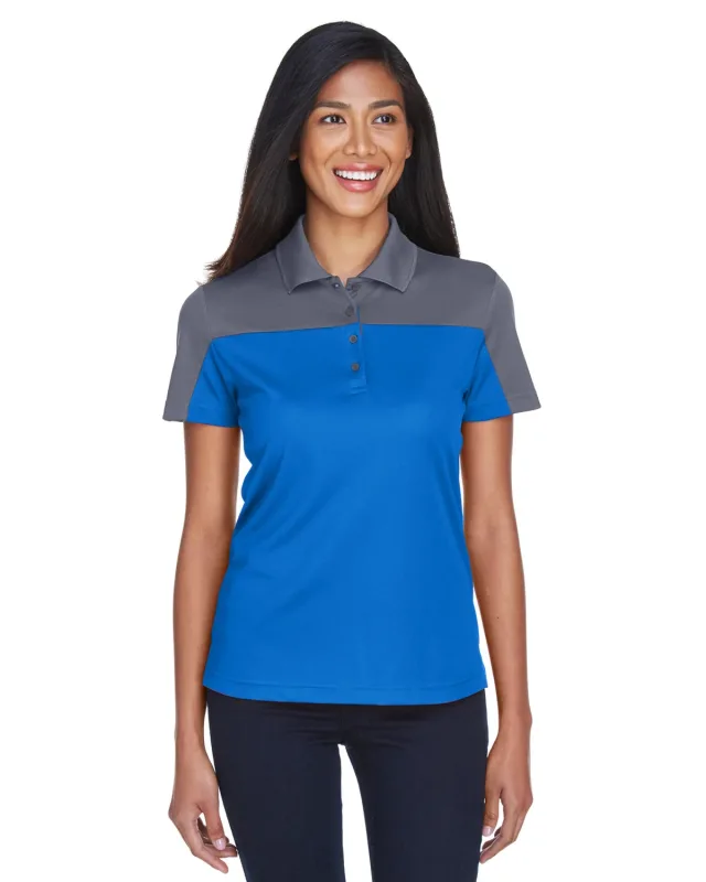 CORE365 Ladies' Balance Colorblock Performance Piqué Polo — view 4