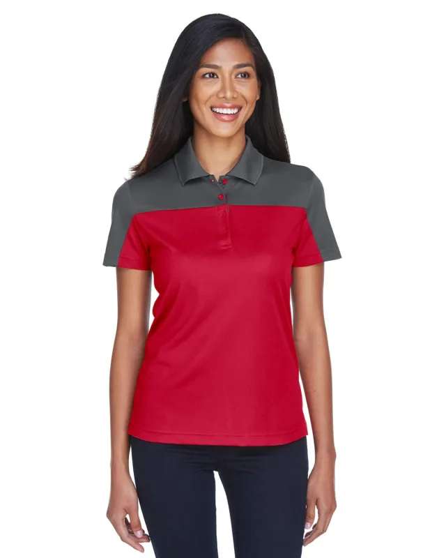 CORE365 Ladies' Balance Colorblock Performance Piqué Polo — view 45