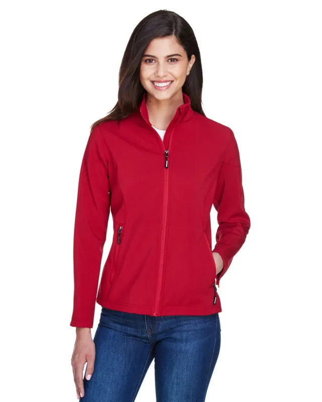 CORE365 Ladies' Cruise Two-Layer Fleece Bonded Soft Shell Jacket — view 25