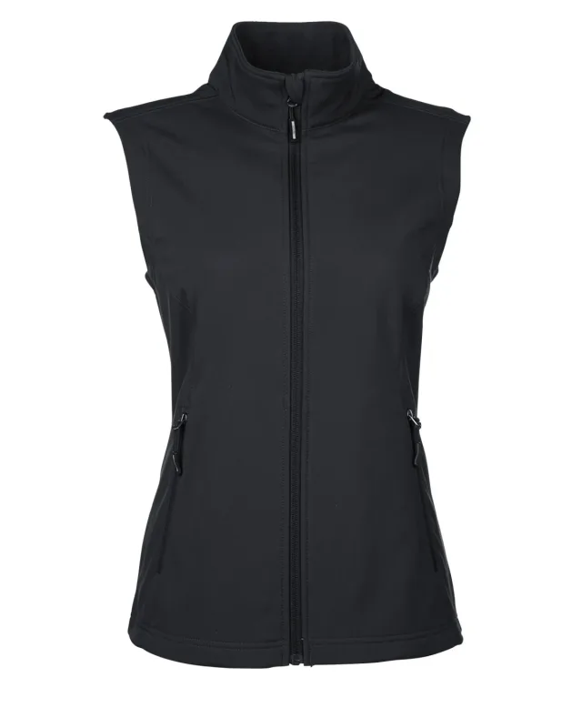 CORE365 Ladies' Cruise Two-Layer Fleece Bonded Soft Shell Vest — view 12
