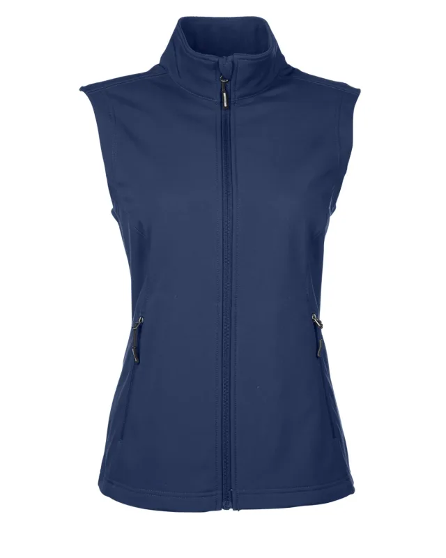 CORE365 Ladies' Cruise Two-Layer Fleece Bonded Soft Shell Vest — view 19
