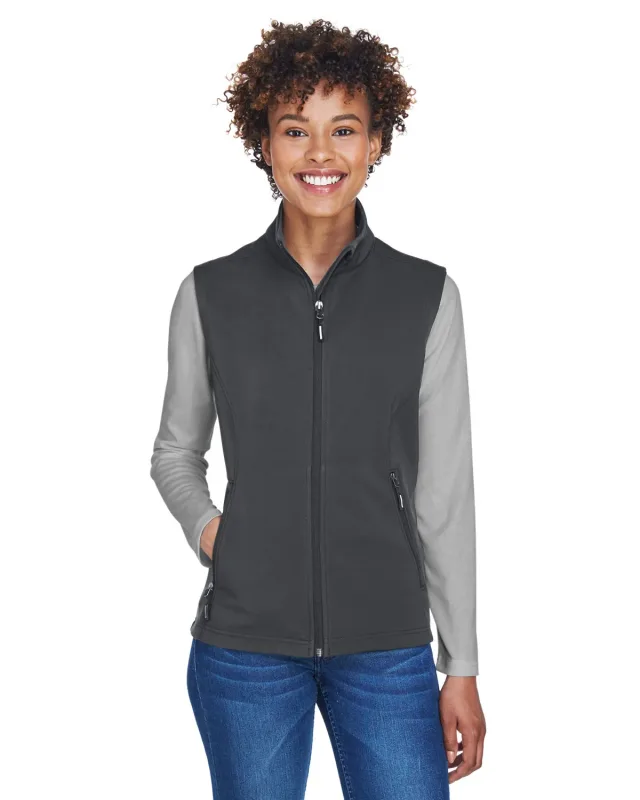 CORE365 Ladies' Cruise Two-Layer Fleece Bonded Soft Shell Vest — view 4