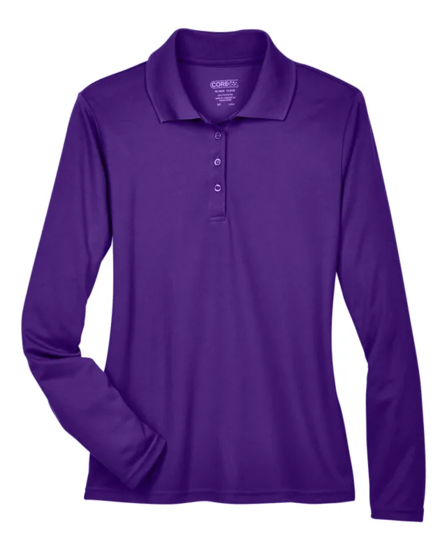 CORE365 Ladies' Pinnacle Performance Long-Sleeve Piqué Polo — view 3