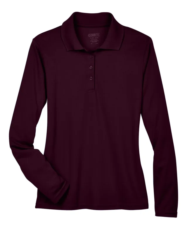 CORE365 Ladies' Pinnacle Performance Long-Sleeve Piqué Polo — view 30
