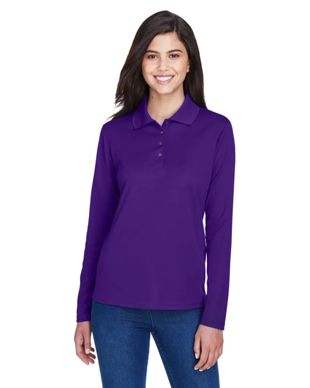 CORE365 Ladies' Pinnacle Performance Long-Sleeve Piqué Polo — view 4