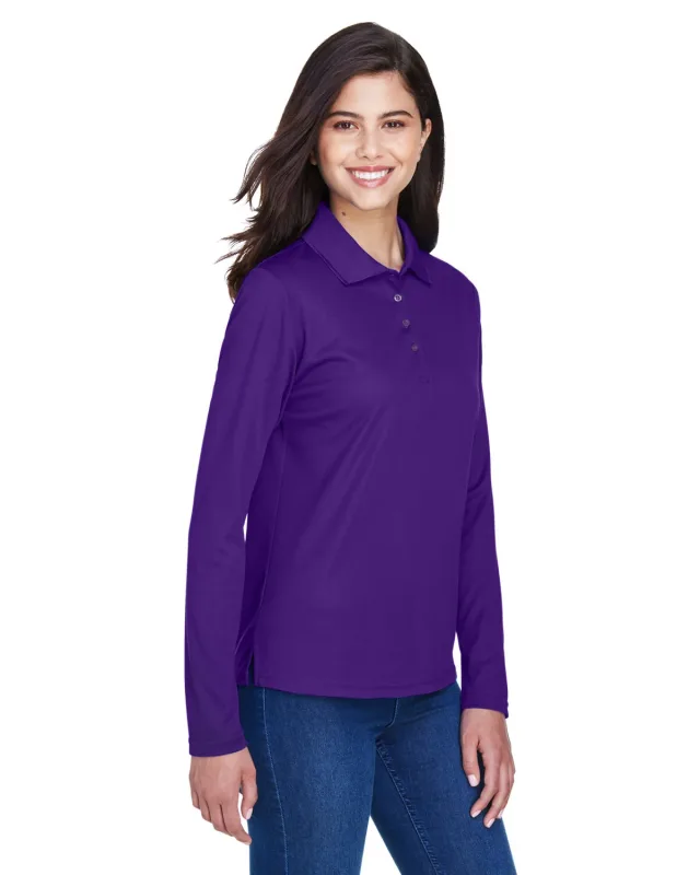 CORE365 Ladies' Pinnacle Performance Long-Sleeve Piqué Polo — view 6