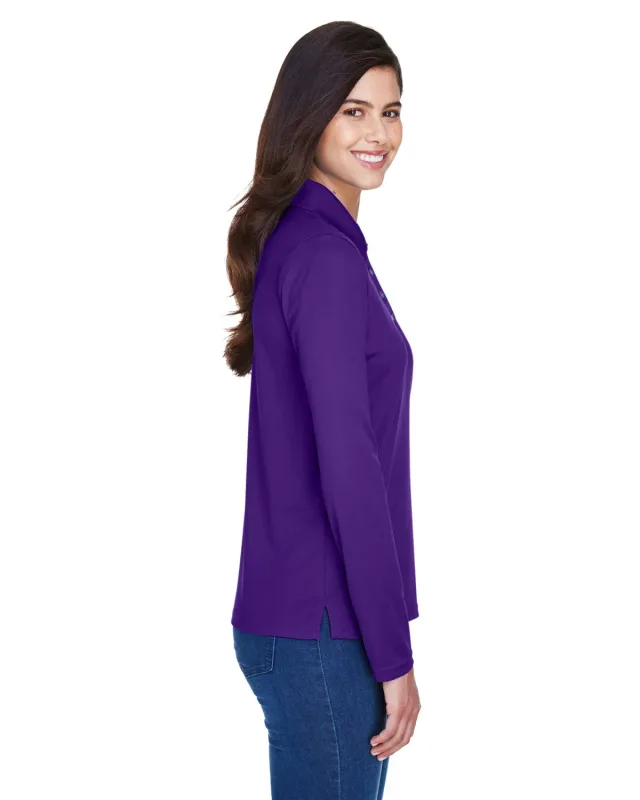 CORE365 Ladies' Pinnacle Performance Long-Sleeve Piqué Polo — view 7