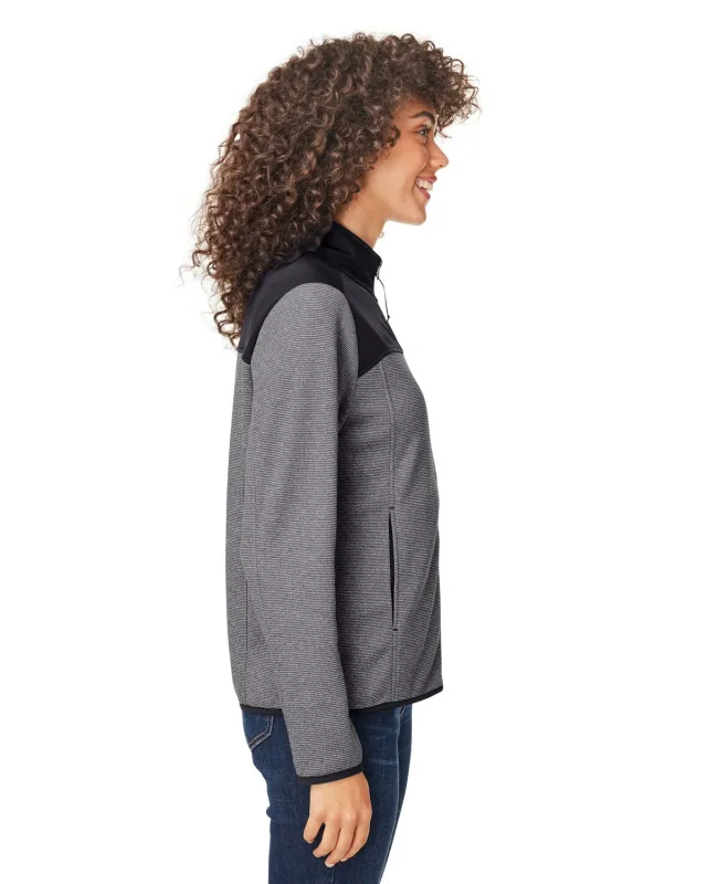 CORE365 Ladies' Venture Heathered Stripe Hybrid Jacket — view 10