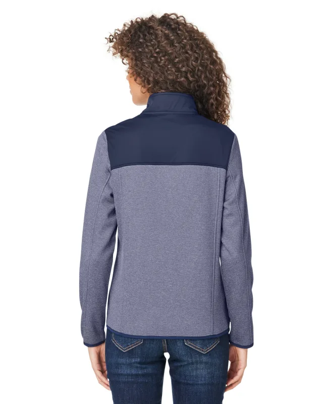 CORE365 Ladies' Venture Heathered Stripe Hybrid Jacket — view 11