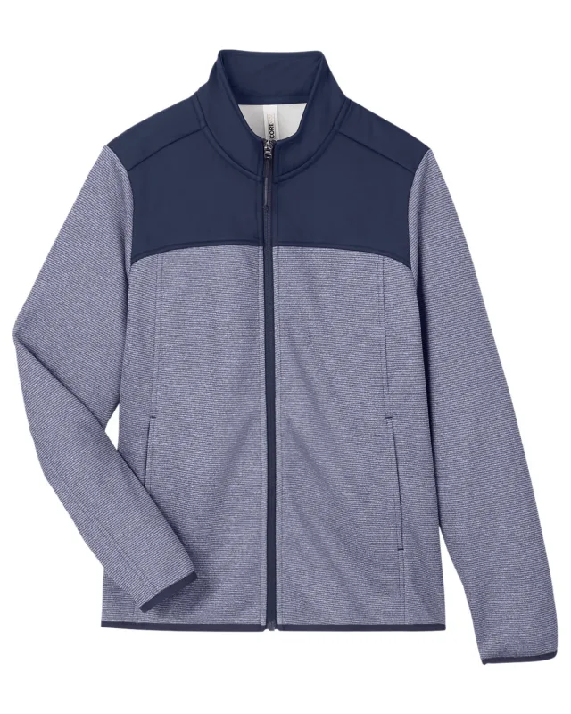 CORE365 Ladies' Venture Heathered Stripe Hybrid Jacket — view 13