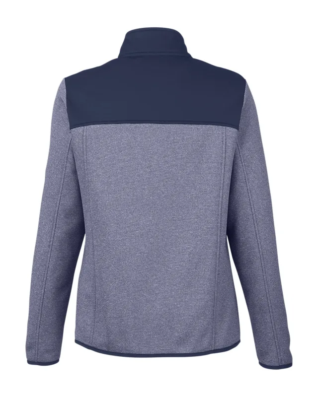 CORE365 Ladies' Venture Heathered Stripe Hybrid Jacket — view 15