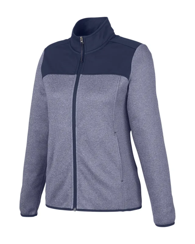 CORE365 Ladies' Venture Heathered Stripe Hybrid Jacket — view 16