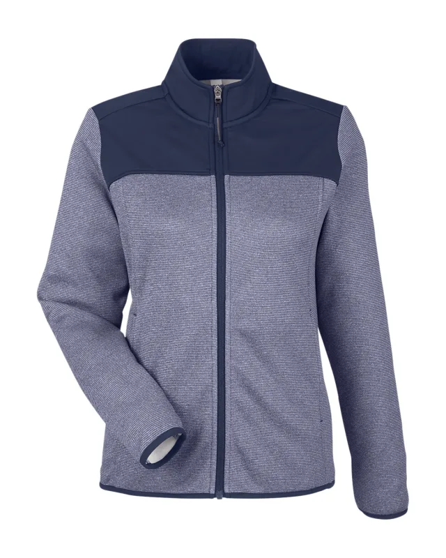 CORE365 Ladies' Venture Heathered Stripe Hybrid Jacket — view 18